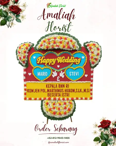 Papan Bunga Pernikahan Wano Barat